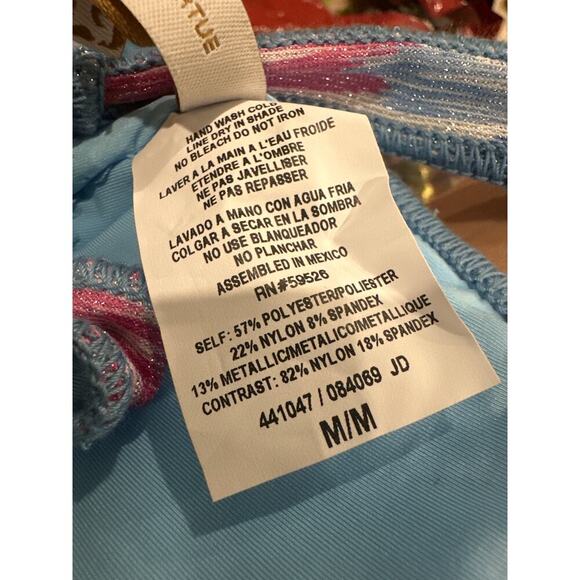 BECCA Joshua Tree One Piece Swimsuit Plunge Neck Adjustable Strap Medium - Picture 6 of 11